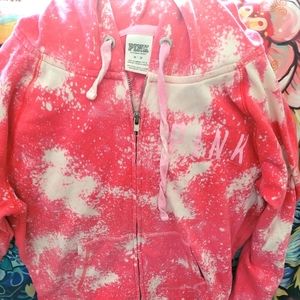 Victoria  Secret pink light hoodie tie dyed